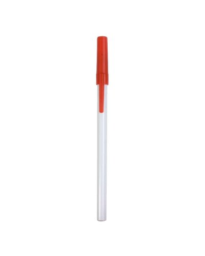 Penna in plastica con cappuccio Rosso