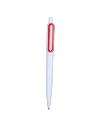 Penna con clip a forma di graffetta Rosso