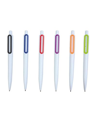 Penna con clip a forma di graffetta