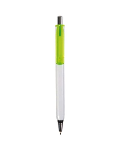 Penna a scatto con clip trasparente fluo Giallo