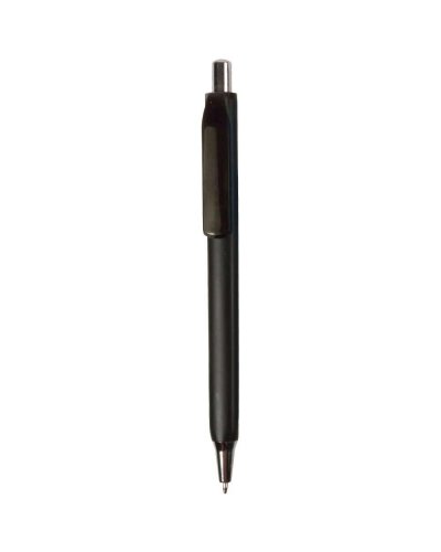 Penna a scatto colorata con clip trasparente fluo Nero