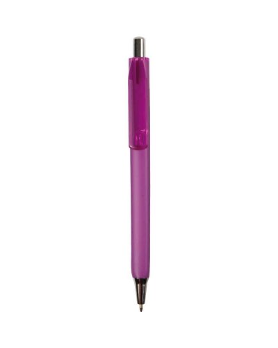 Penna a scatto colorata con clip trasparente fluo Violetto