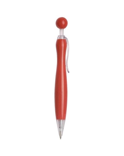 penna in plastica a scatto Rosso