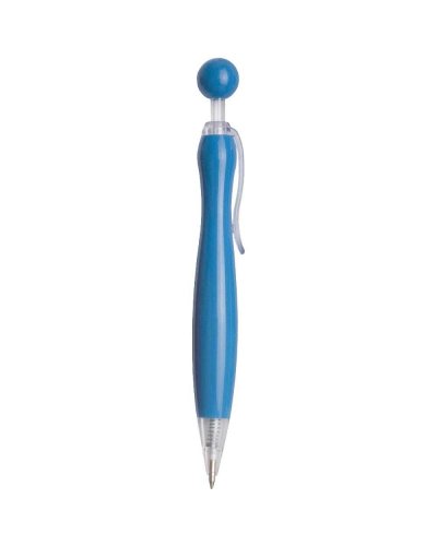 penna in plastica a scatto Celeste