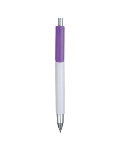 Penna il plastica con clip larga Violetto