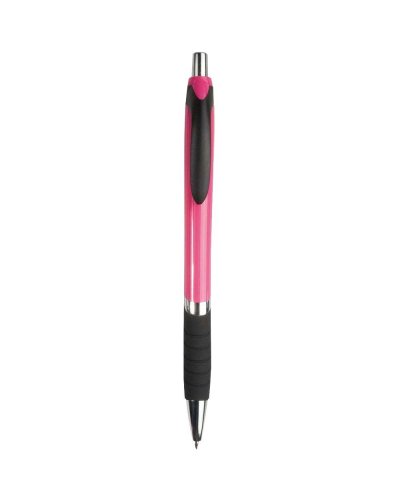 Penna a sfera a scatto con fusto colorato Fucsia