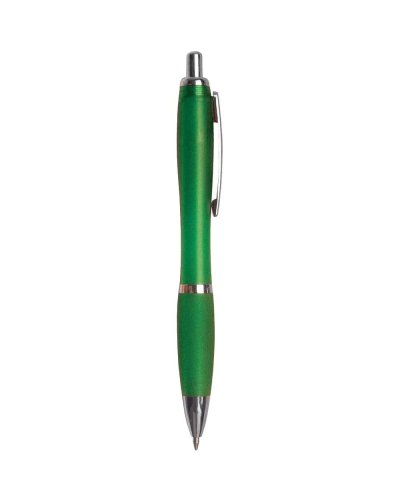 Penna a sfera a scatto con fusto colorato frost Verde