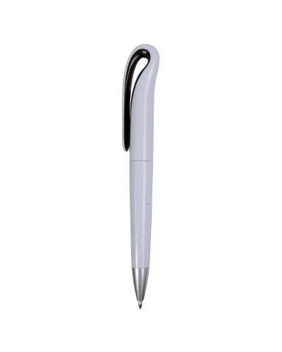 Penna a sfera a scatto con clip curva Nero