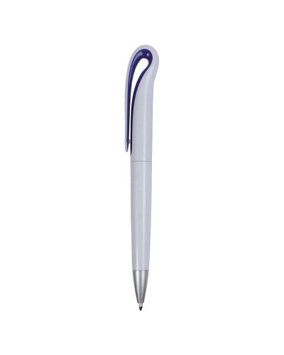 Penna a sfera a scatto con clip curva Blu scuro