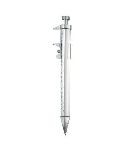 Penna in plastica con calibro Argento