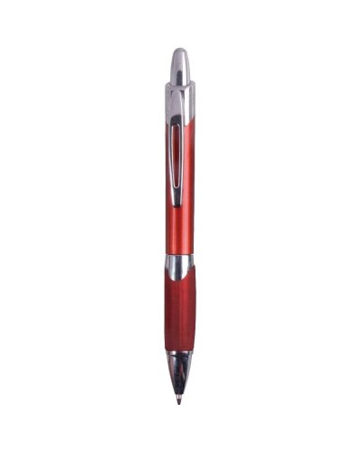 Penna in plastica con clip in metallo Rosso