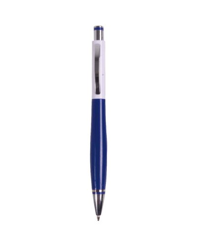 Penna a scatto in plastica con clip in metallo Blu scuro