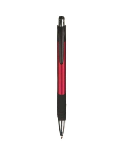 Penna a sfera a scatto impugnatura gommata Rosso