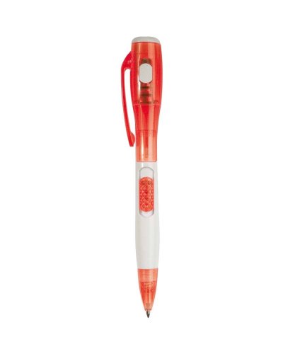 Penna in plastica con luce Rosso