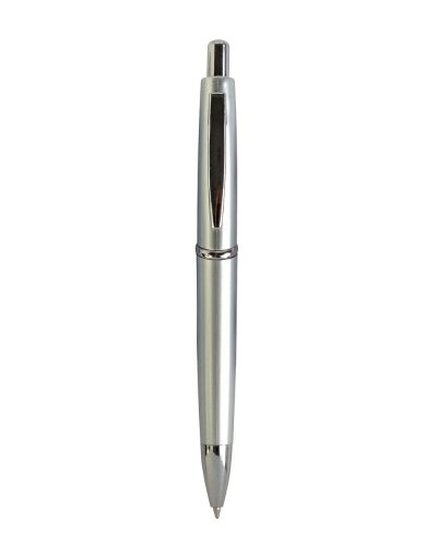 Penna a sfera a scatto Argento - Refill Nero