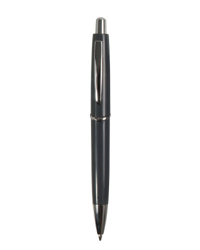 Penna a sfera a scatto Grigio -  Refill Nero