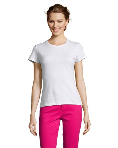 T-shirt donna girocollo Miss Bianco