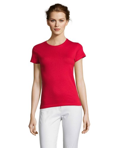 T-shirt donna girocollo Miss Rosso
