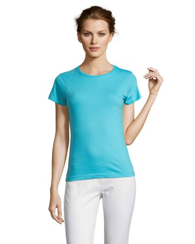 T-shirt donna girocollo Miss Blu Atollo