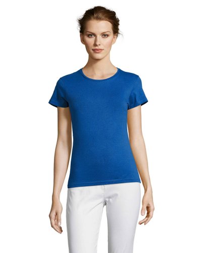 T-shirt donna girocollo Miss Blu Royal