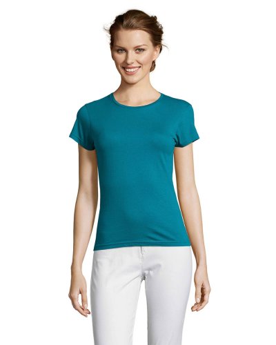 T-shirt donna girocollo Miss Blu Anatra