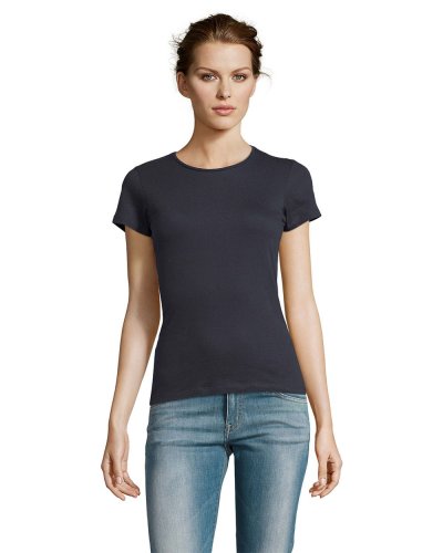 T-shirt donna girocollo Miss Blu Navy