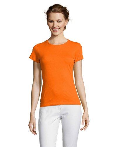 T-shirt donna girocollo Miss Arancio