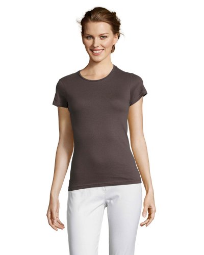 T-shirt donna girocollo Miss Grigio Scuro