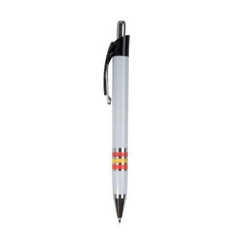 Stylo à clic en plastique tricolore Italie France Espagne Recharge Ble