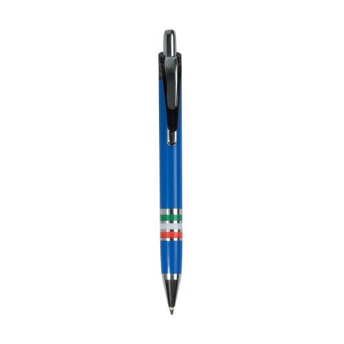 Stylo à clic en plastique tricolore Italie France Espagne Recharge Ble