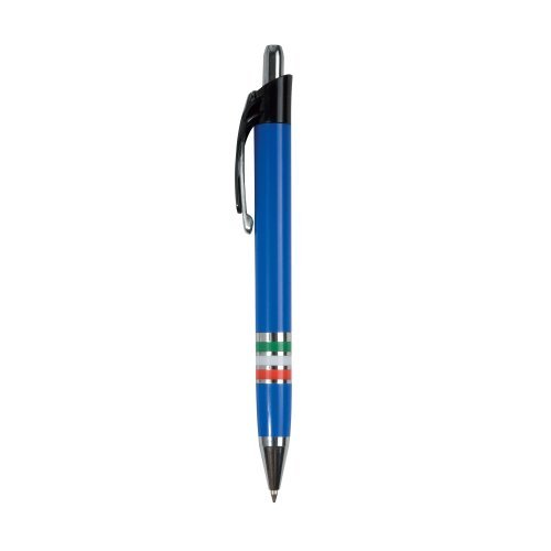 Stylo à clic en plastique tricolore Italie France Espagne Recharge Ble
