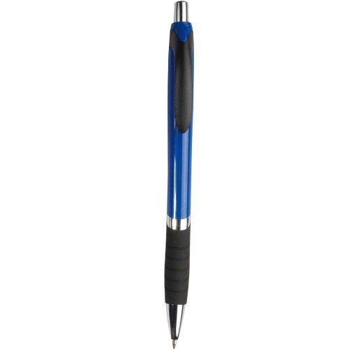 Stylo à bille, corps coloré, grip en caoutchouc, recharge noire