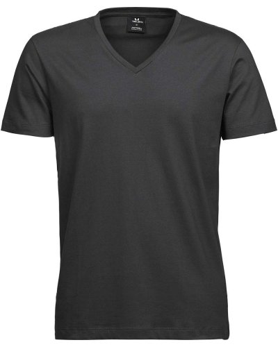 T-shirt uomo Fashion attilata con scollo a V Dark Grey