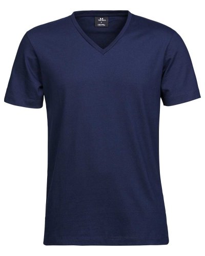 T-shirt uomo Fashion attilata con scollo a V Navy