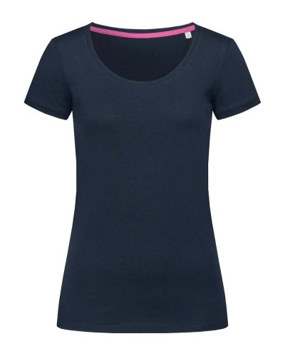 T-shirt girocollo donna Megan Marina Blue
