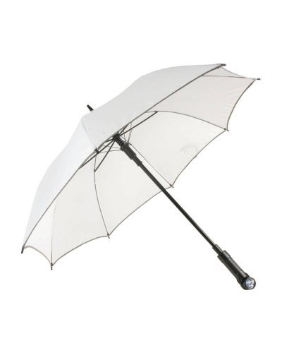 Ombrello con torcia orientabile Bianco