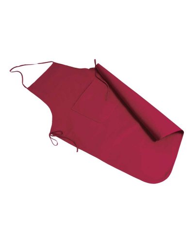 Grembiule in cotone poliestere  con tasca frontale Bordeaux