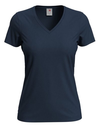 T-shirt donna scollo a V Classic Blue Midnight