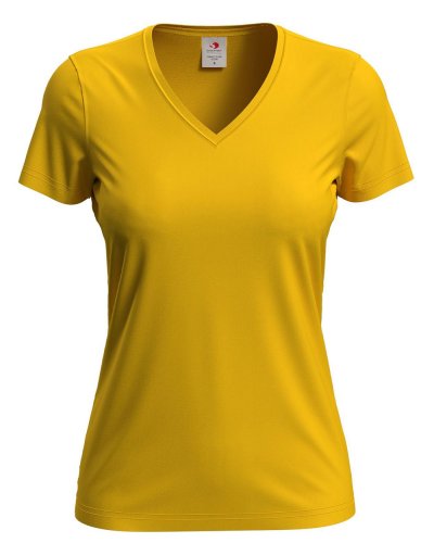 T-shirt donna scollo a V Classic Sunflower yellow