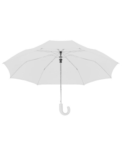 Mini ombrello automatico con manico gommato Bianco