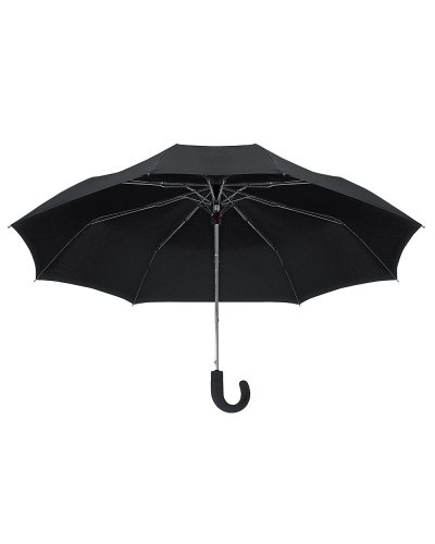 Mini ombrello automatico con manico gommato Nero