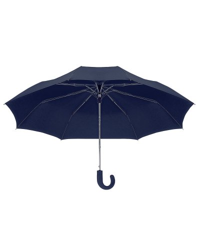 Mini ombrello automatico con manico gommato Blu scuro