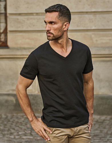 T-shirt uomo Attilata Slim V Uomo Fashion Cotone 185g