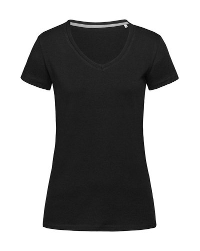 T-shirt donna Claire con scollo a V Black Opal