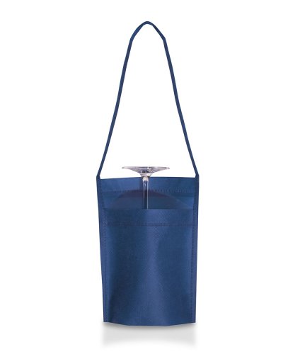 Tasca Portabicchiere Flute Blu Navy