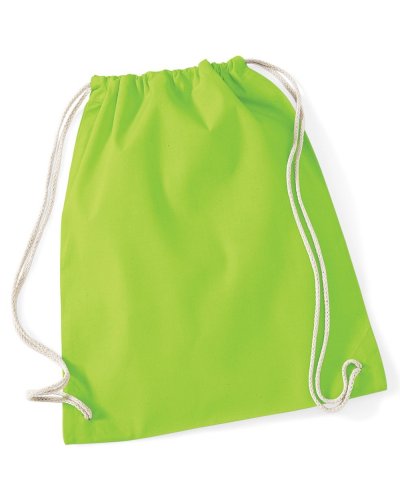 Sacca Cotton Gymsac Lime Green