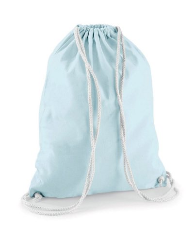 Sacca Cotton Gymsac Pastel Blue / White