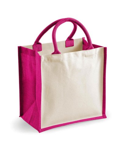 Shopper Printers Jute Midi Fuchsia