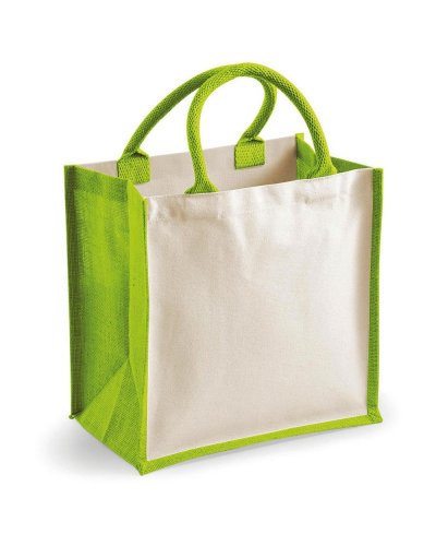 Shopper Printers Jute Midi Apple green