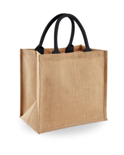 Shopper Juta Midi Tote Natural/Black